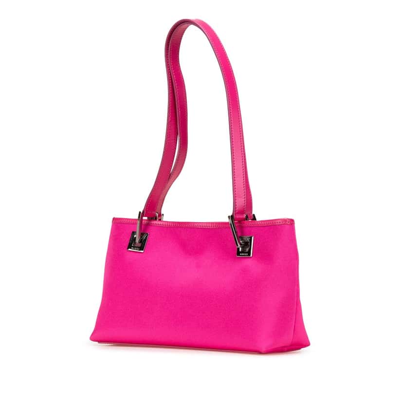 Gucci Satin Shoulder Bag Pink Satin Good condition - Back View