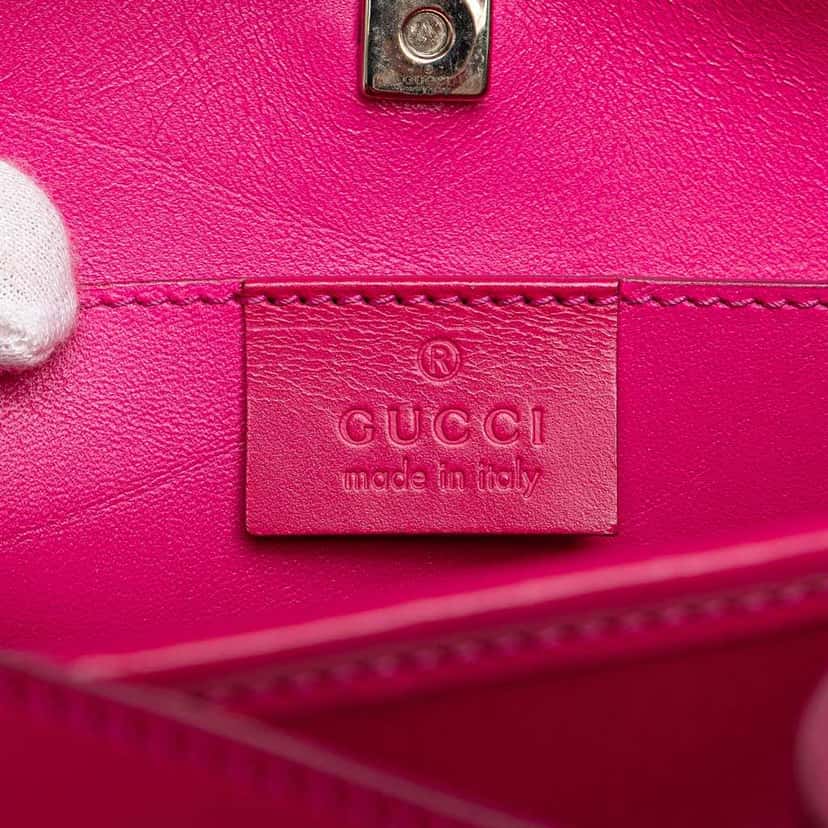 Gucci Satin Shoulder Bag Pink Satin Good condition - Box View