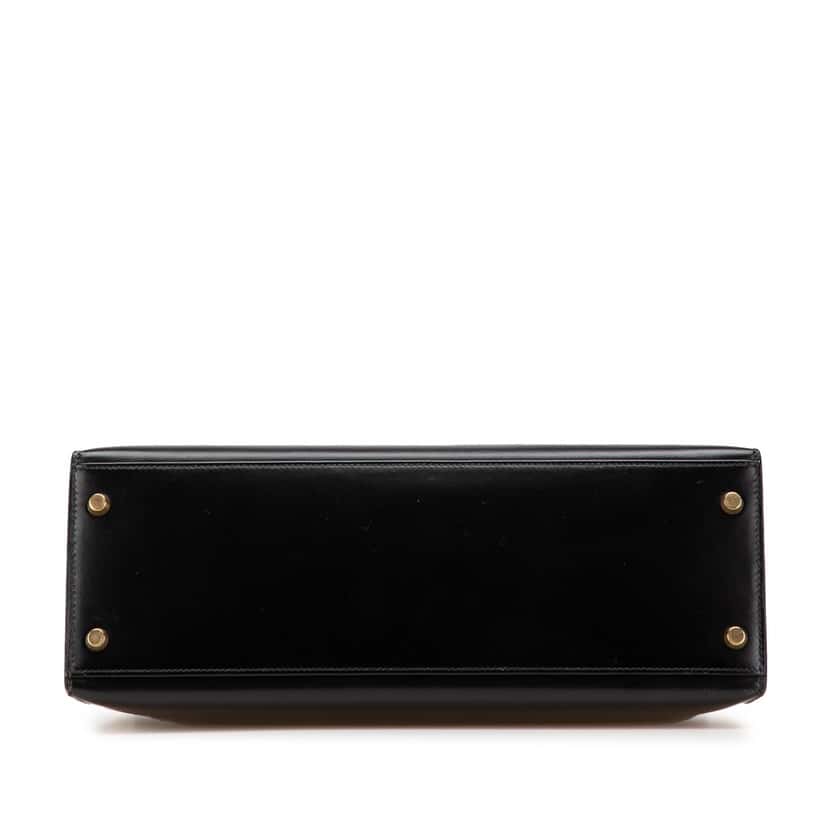 Hermès Box Calf Kelly Sellier 32 Black Leather Good condition - Inside View