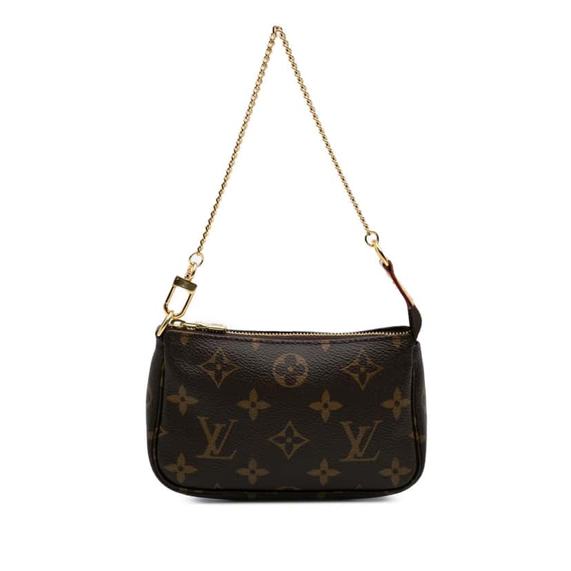 Louis Vuitton Monogram Mini Pochette Accessoires Brown Canvas Good condition - Front View