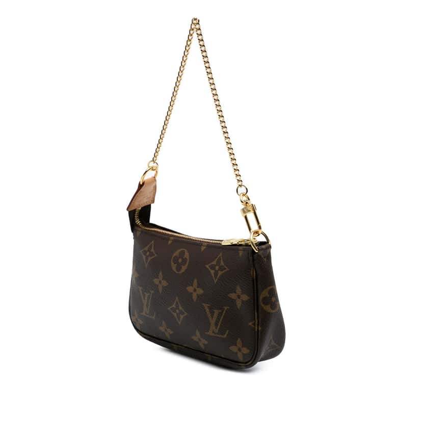 Louis Vuitton Monogram Mini Pochette Accessoires Brown Canvas Good condition - Back View