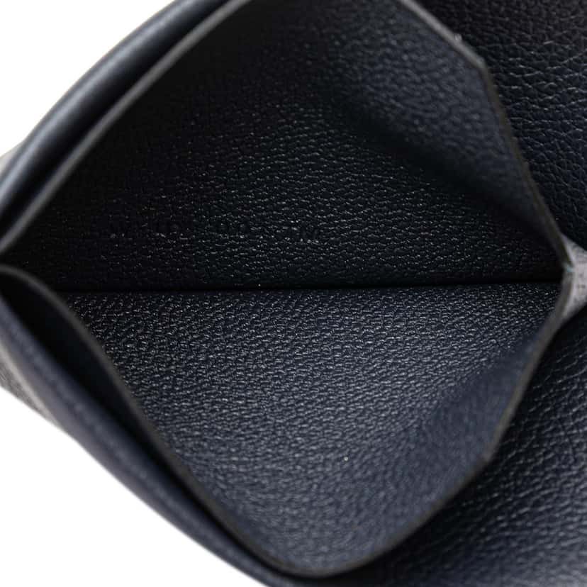 Hermès Evercolor H Series Card Case Blue Leather Good condition - Model View