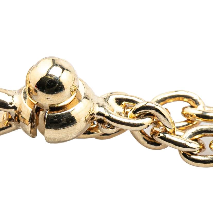 Chanel Gold Plated Rhinestone CC Heart Charm Gold Metal Good condition - Inside View