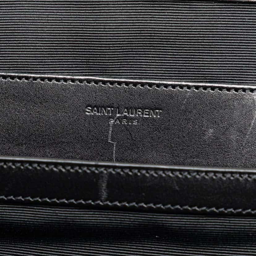 Saint Laurent Large Monogram Coated Canvas Tote Brown Canvas Good condition - Box View