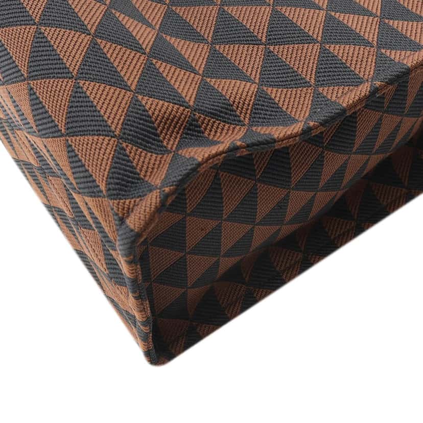 Prada Canvas Triangolo Symbole Shopping Tote Brown Canvas Very good condition - Box View