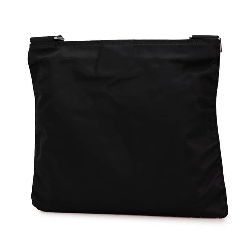 Prada Tessuto Zip Top Crossbody Black Good condition - Back View