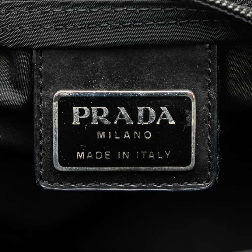 Prada Tessuto Zip Top Crossbody Black Good condition - Box View