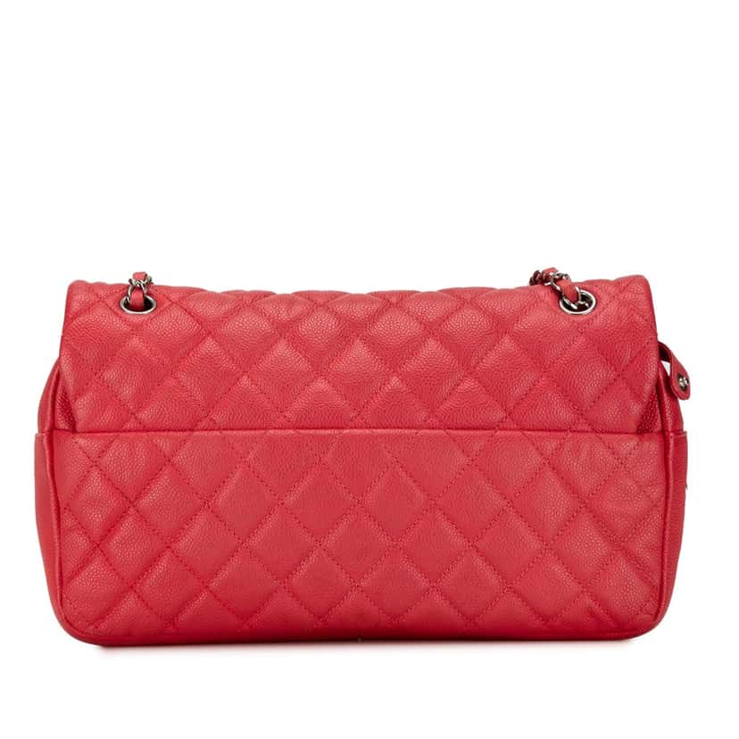 Chanel Jumbo Caviar Easy Flap Bag Red Leather Good condition - Inside View