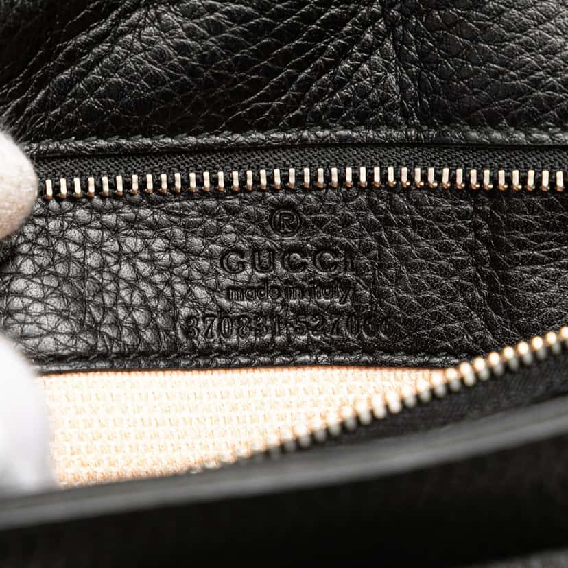 Gucci Small Leather Bamboo Daily Satchel Black Leather Good condition - Box View