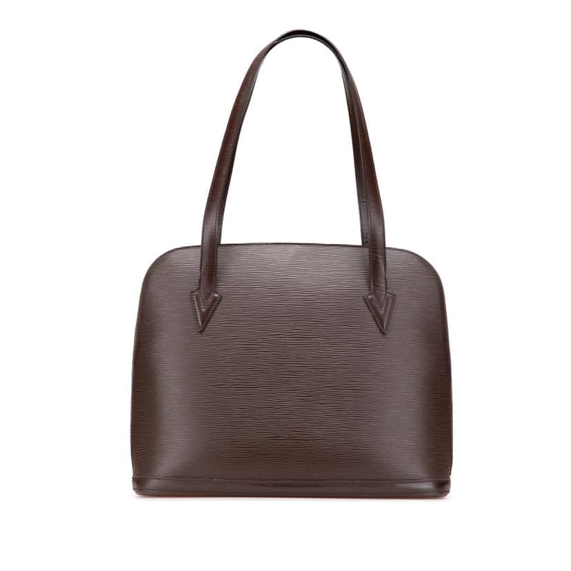 Louis Vuitton Epi Lussac Brown Leather Fair condition - Front View