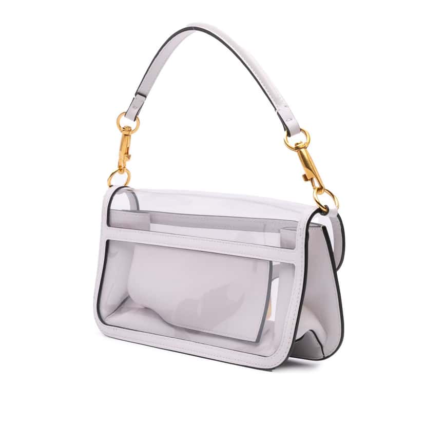 Valentino PVC VLogo Loco Satchel White Good condition - Back View