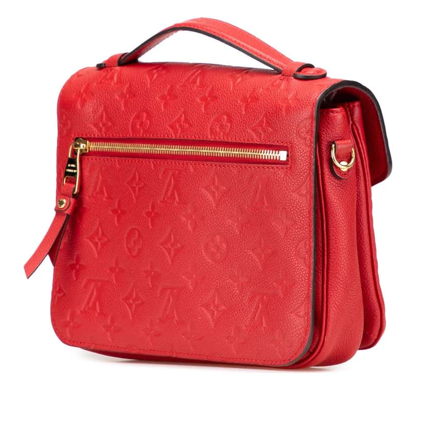 Louis Vuitton Monogram Empreinte Pochette Metis Red Leather Good condition - Back View