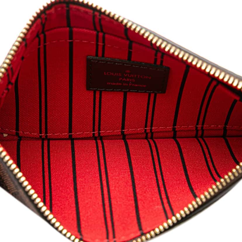 Louis Vuitton Damier Ebene Neverfull PM Pouch Brown Canvas Good condition - Model View