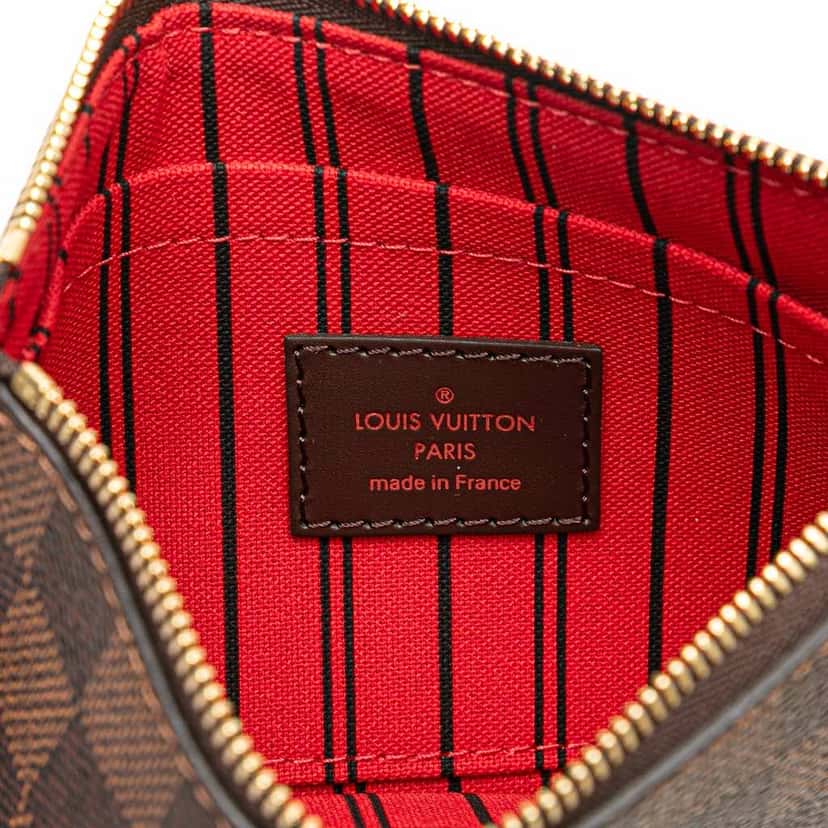 Louis Vuitton Damier Ebene Neverfull PM Pouch Brown Canvas Good condition - Box View