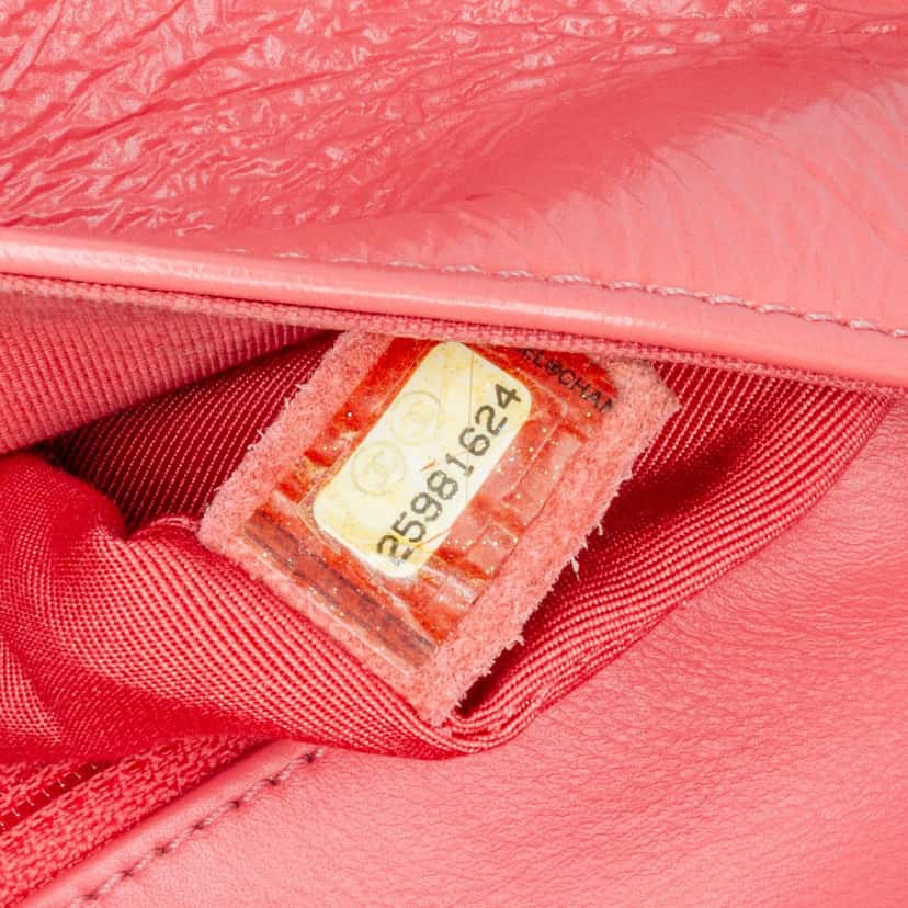 Chanel Crumpled Calfskin Bi Quilted Vintage Full Flap Pink Leather Very good condition - Box View