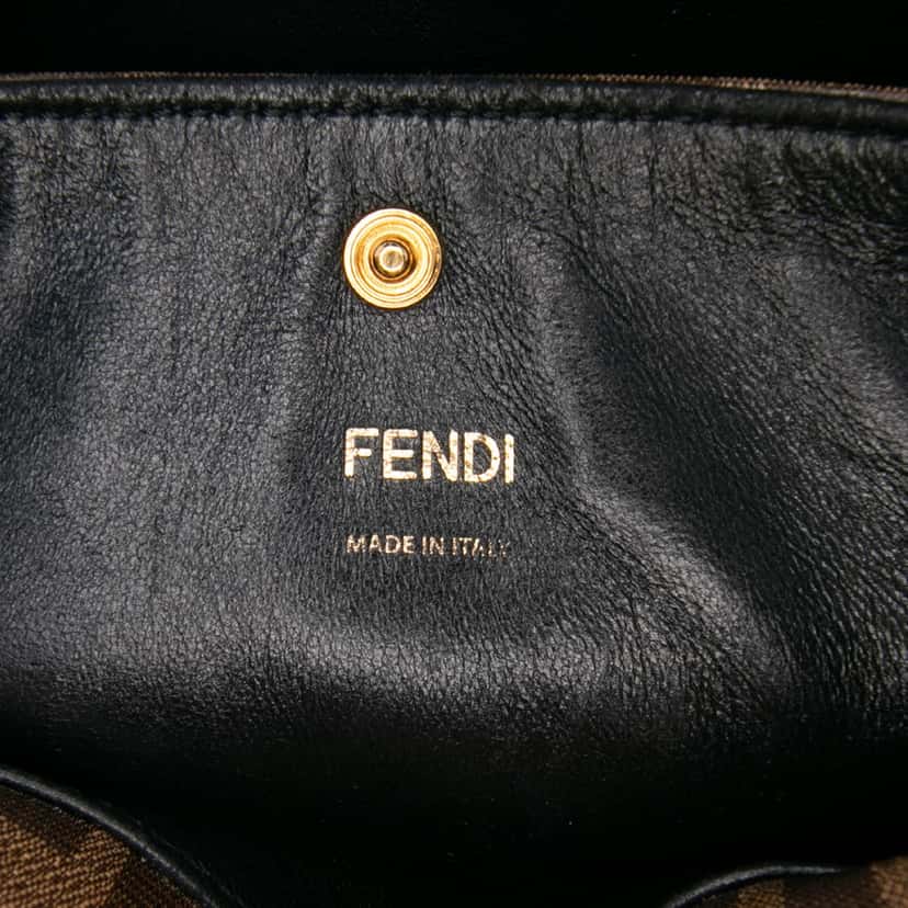 Fendi Large Suede Peekaboo X-Lite Brown Leather Good condition - Box View