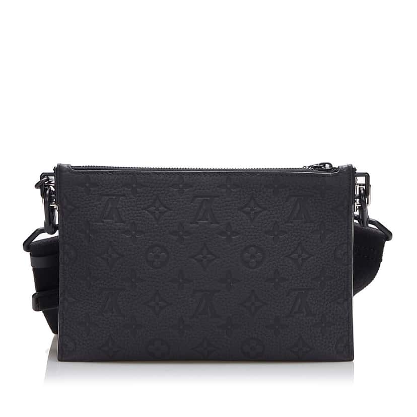 Louis Vuitton Damier Glitter Taurillon In The Loop Trio Pouch Black Leather Good condition - Inside View