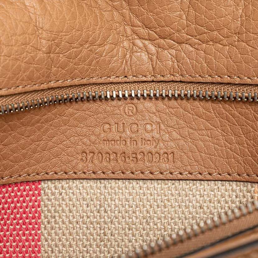 Gucci Medium Leather Bamboo Daily Crossbody Brown Leather Good condition - Box View