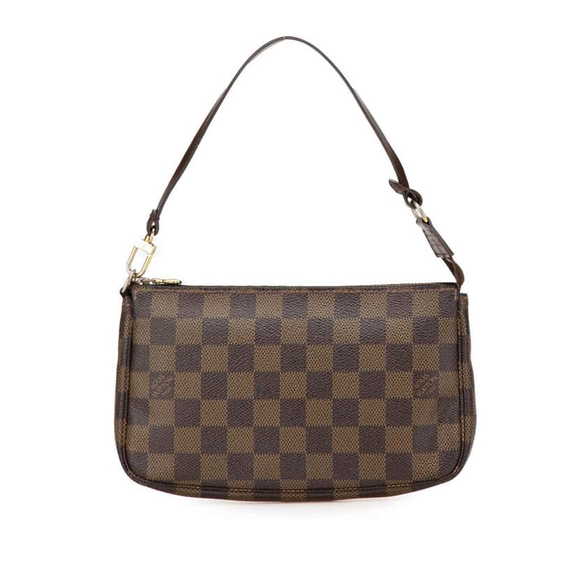 Louis Vuitton Damier Ebene Pochette Accessoires Brown Canvas Very good condition - Front View