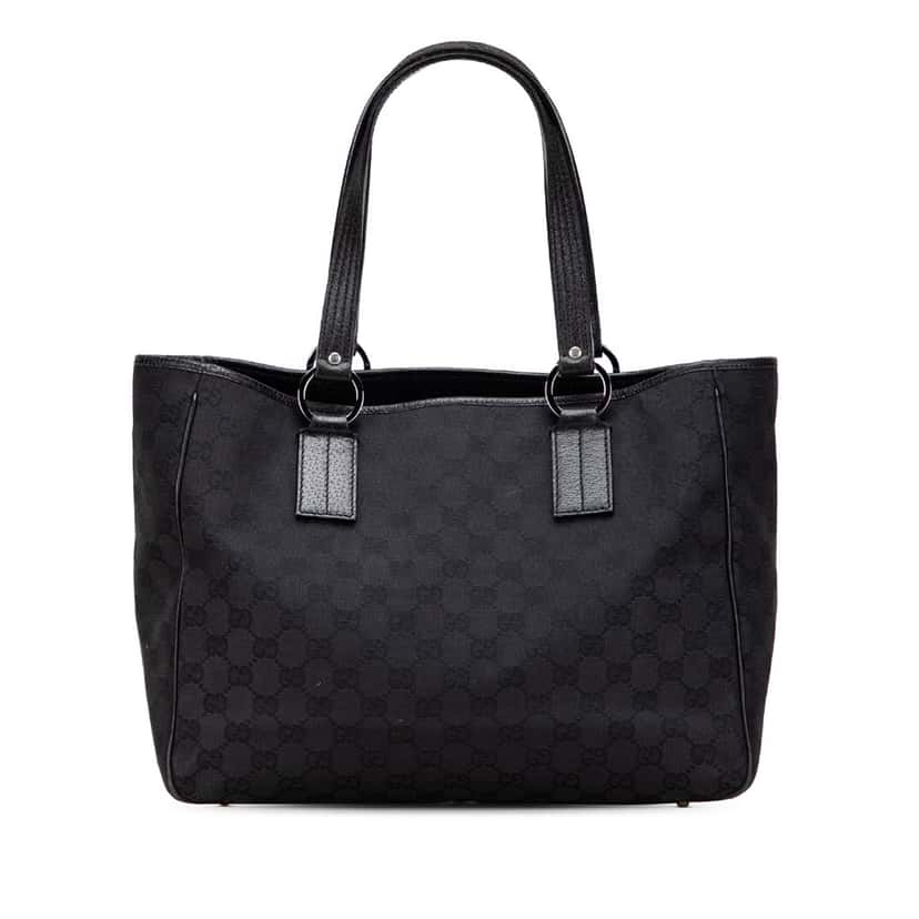 Gucci GG Canvas Tote Black Canvas Good condition - Front View