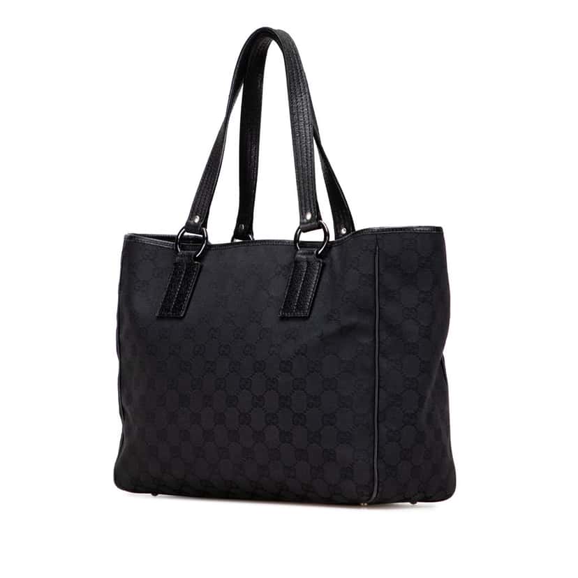 Gucci GG Canvas Tote Black Canvas Good condition - Back View