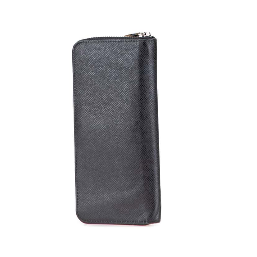 Louis Vuitton Taiga Zippy Vertical Long Wallet Black Leather Good condition - Back View