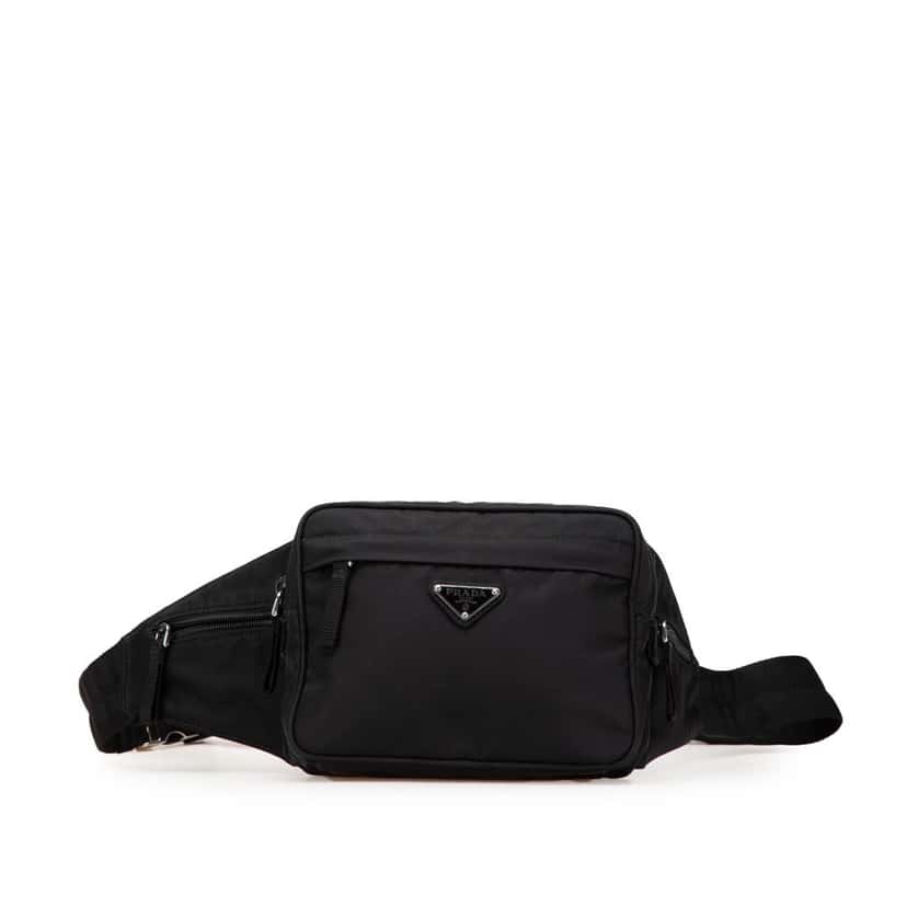 Prada Tessuto Belt Bag Black Good condition - Front View