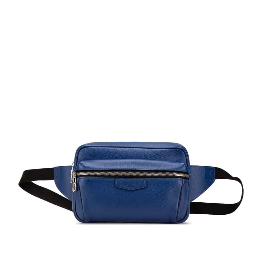 Louis Vuitton Taiga Outdoor Bumbag Blue Leather Good condition - Front View