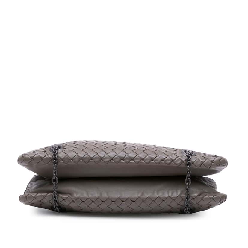 Bottega Veneta Nappa Intrecciato Duo Shoulder Bag Brown Leather Good condition - Inside View