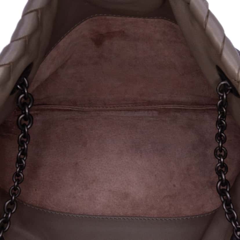 Bottega Veneta Nappa Intrecciato Duo Shoulder Bag Brown Leather Good condition - Model View