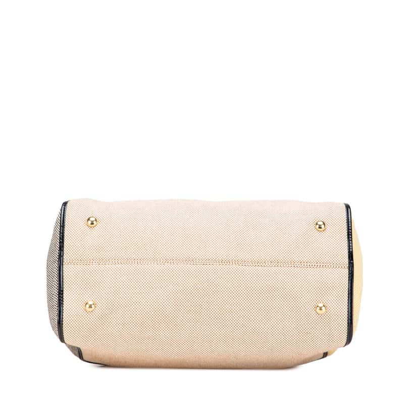 Fendi Canvas Colorblock Chameleon Satchel Brown Canvas Good condition - Inside View
