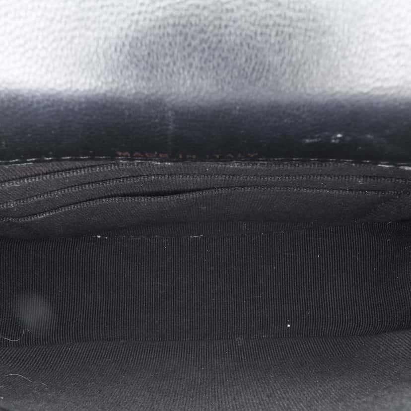 Chanel Mini Quilted Calfskin Coco Mail Clutch with Chain Black Leather Good condition - Model View