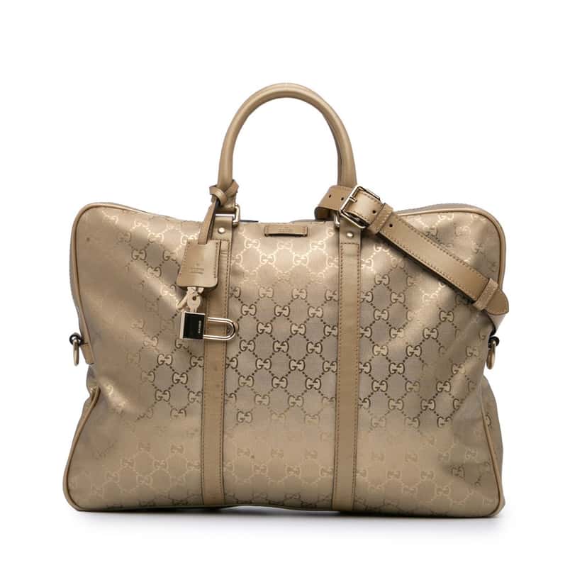 Gucci GG Imprime Business Bag Gold Canvas Good condition - Inside View