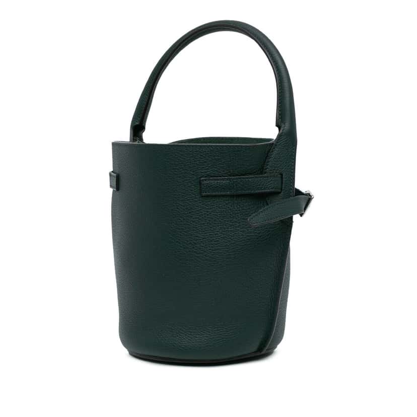 Celine Nano Leather Big Bucket Bag Green Leather Good condition - Back View