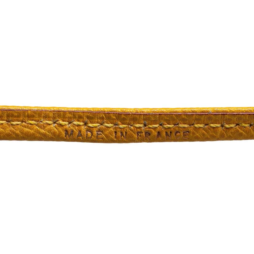 Hermès Leather Ultrasonic Dog Whistle Necklace Yellow Leather Good condition - Model View