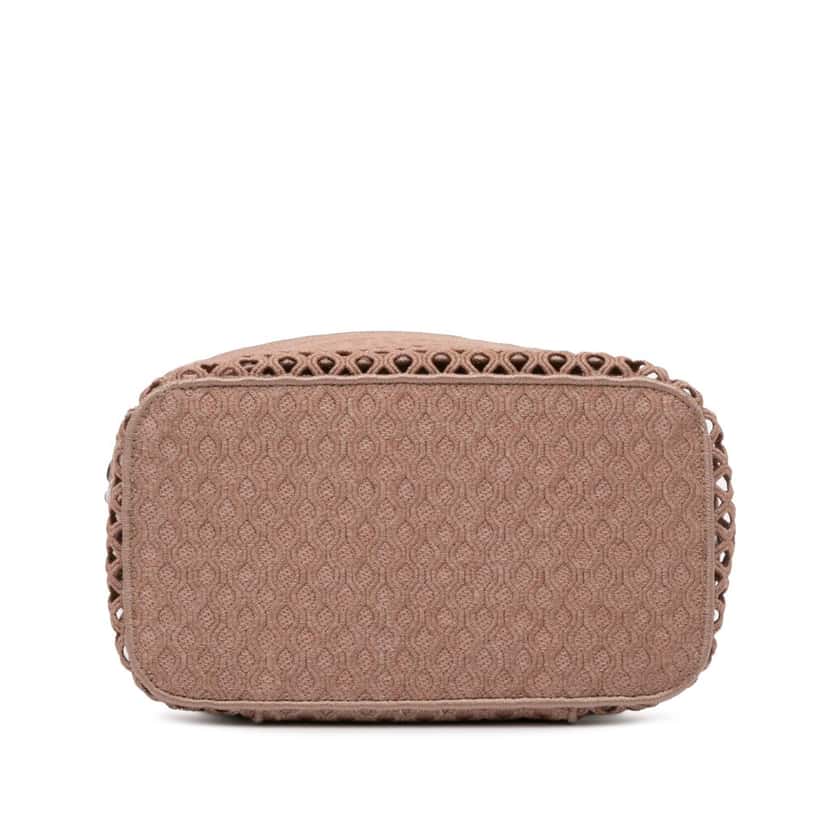 Dior Mesh Embroidered Diortravel Vanity Case Pink Polyester Good condition - Model View