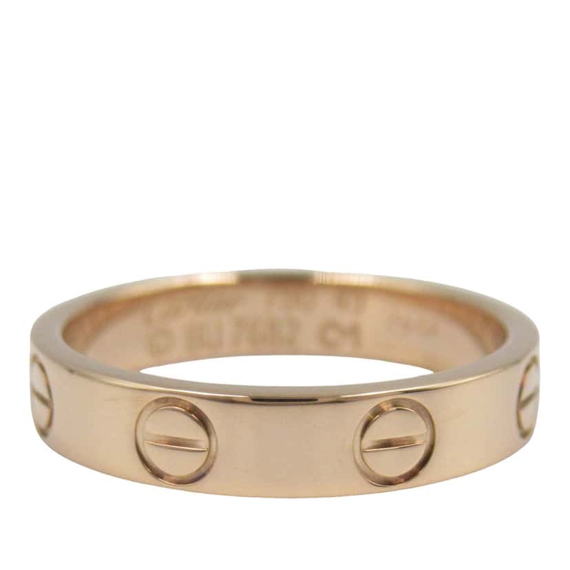 Cartier 18K Rose Gold Small Love Ring Pink Rose Gold Good condition - Front View