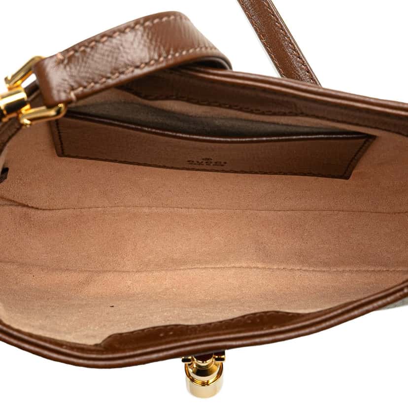 Gucci Mini GG Supreme Jackie 1961 Crossbody Brown Canvas Good condition - Model View