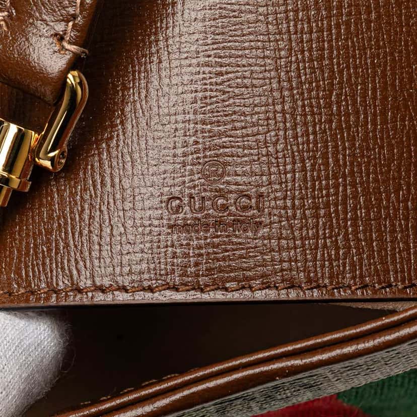 Gucci Mini GG Supreme Jackie 1961 Crossbody Brown Canvas Good condition - Box View