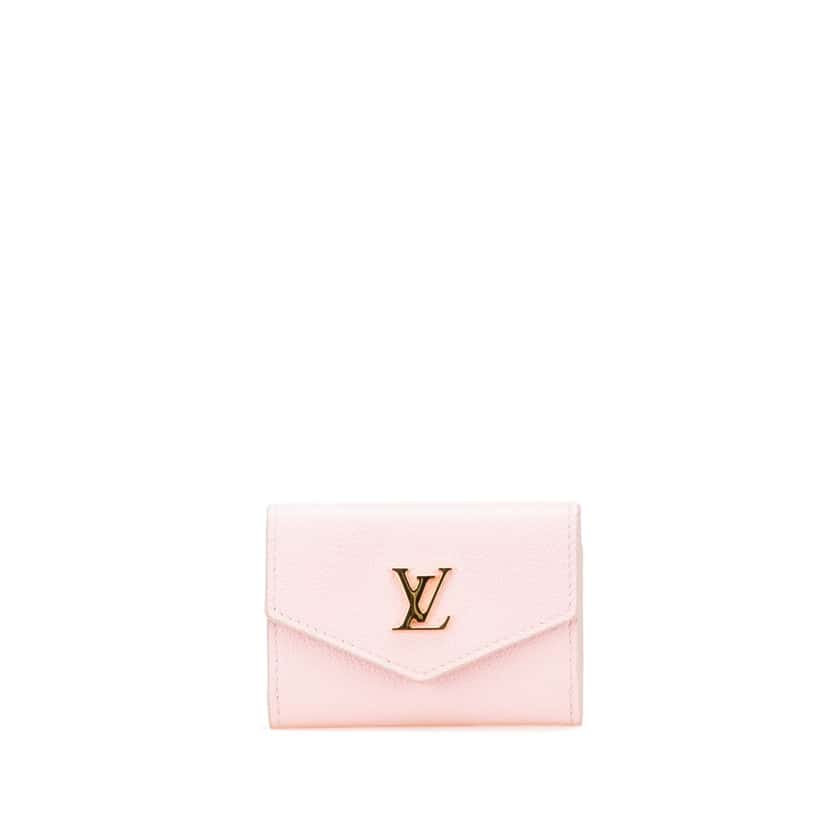 Louis Vuitton Leather Lockmini Wallet Pink Leather Good condition - Front View