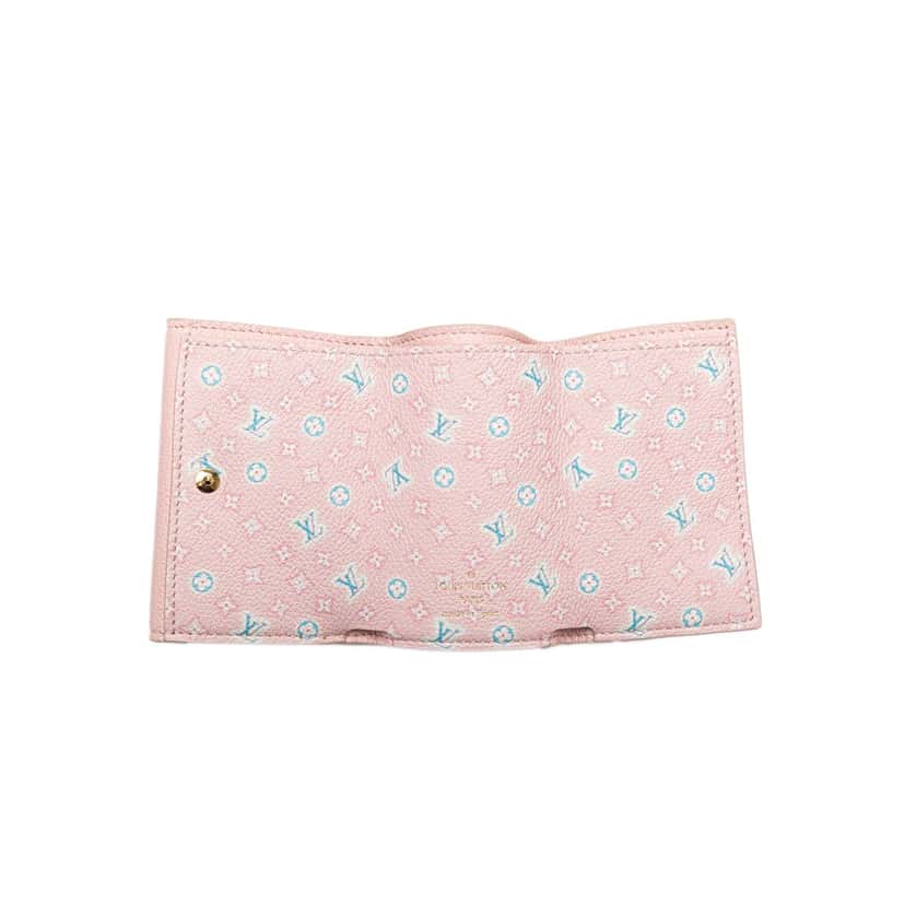 Louis Vuitton Leather Lockmini Wallet Pink Leather Good condition - Model View