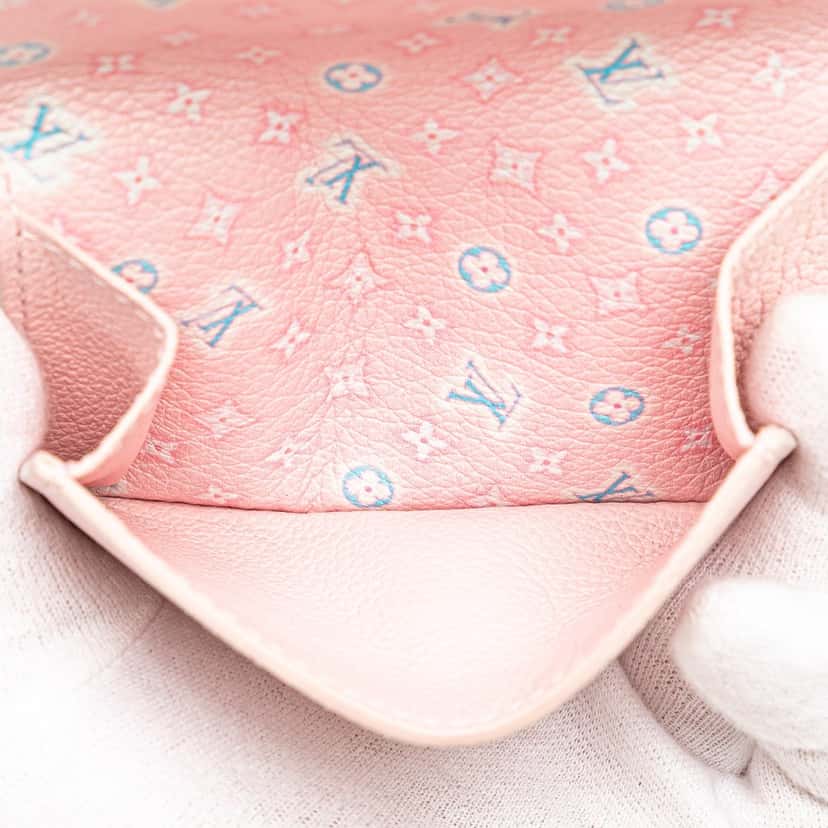 Louis Vuitton Leather Lockmini Wallet Pink Leather Good condition - Box View