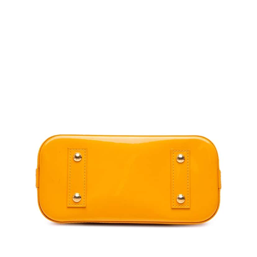 Louis Vuitton Monogram Vernis Alma BB Yellow Leather Fair condition - Inside View