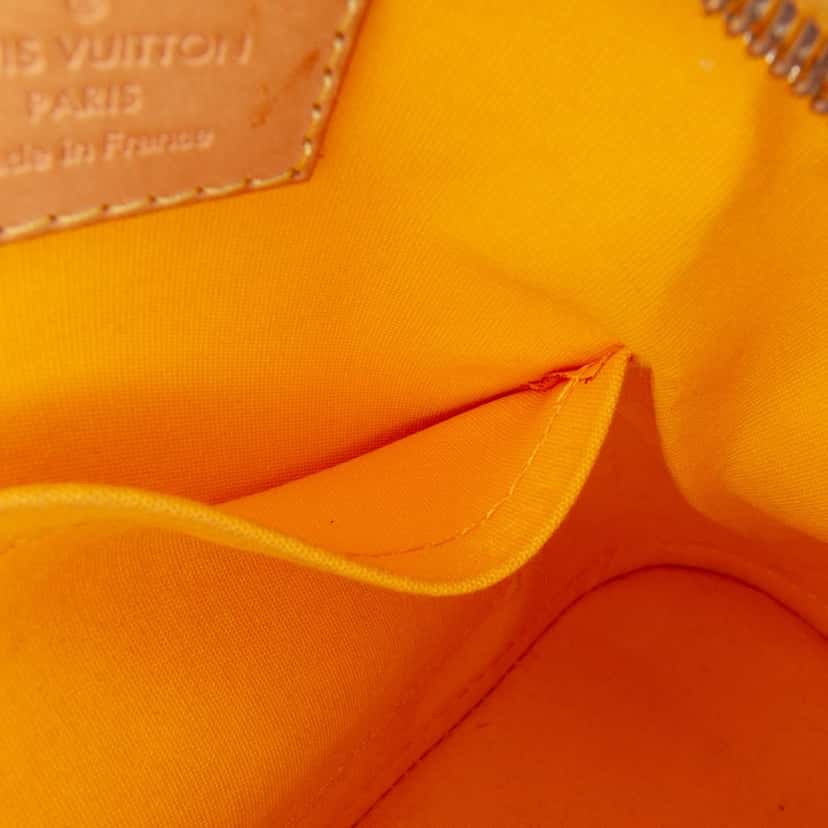 Louis Vuitton Monogram Vernis Alma BB Yellow Leather Fair condition - Box View