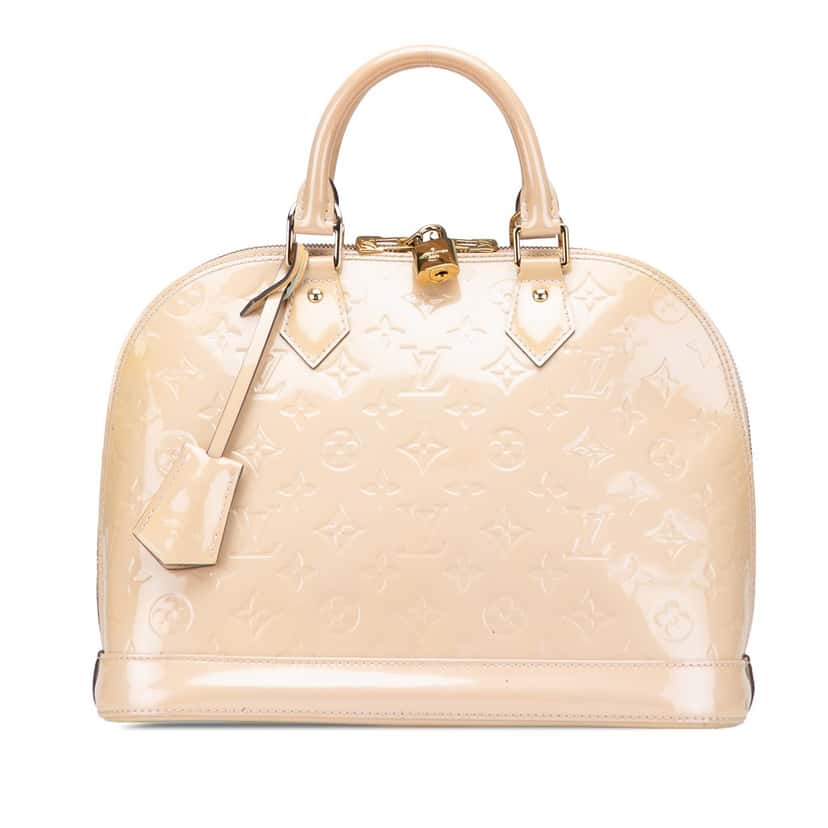 Louis Vuitton Monogram Vernis Alma PM Brown Leather Good condition - Front View