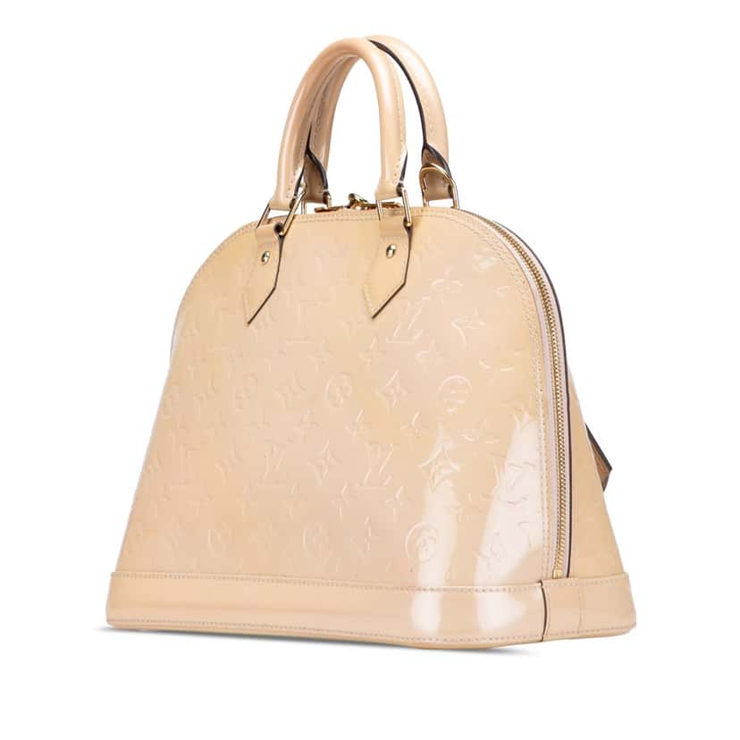 Louis Vuitton Monogram Vernis Alma PM Brown Leather Good condition - Back View