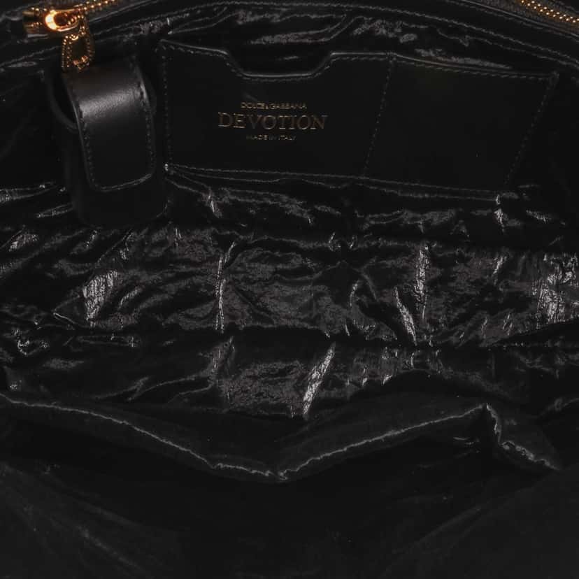 Dolce & Gabbana Quilted Nylon Devotion Satchel Black Good condition - Model View