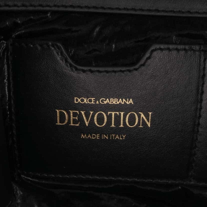 Dolce & Gabbana Quilted Nylon Devotion Satchel Black Good condition - Box View