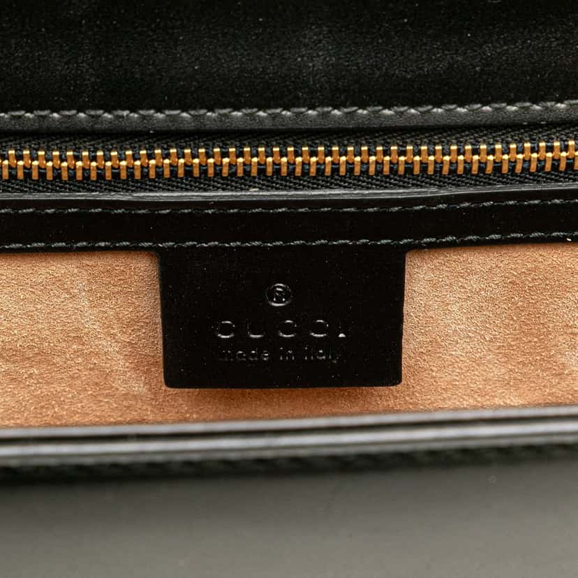 Gucci Small Leather Sylvie Satchel Black Leather Good condition - Box View