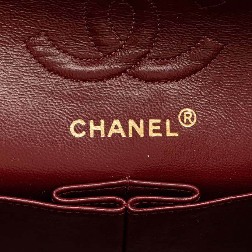 Chanel Small Classic Lambskin Double Flap Black Leather Good condition - Box View